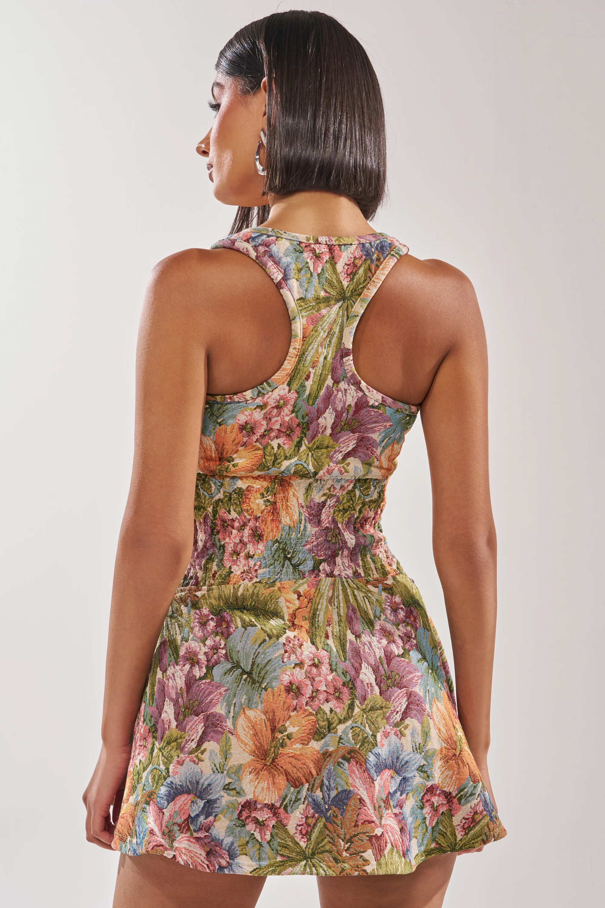 MATCH POINT MINI DRESS IN BROCADE - Image 5