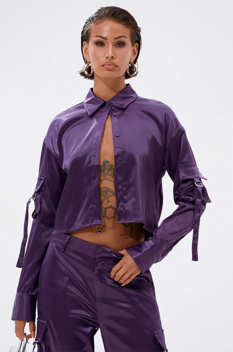 MAYBE ITS YOU SATIN BUTTON DOWN - Image 2
