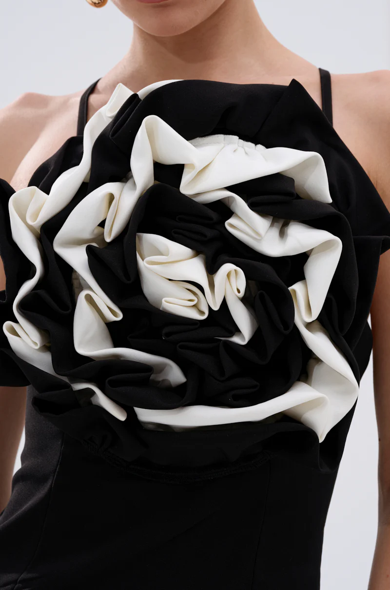 MAYBE SOMEDAY MIDI DRESS WITH FLOWER APPLIQUE - Image 7