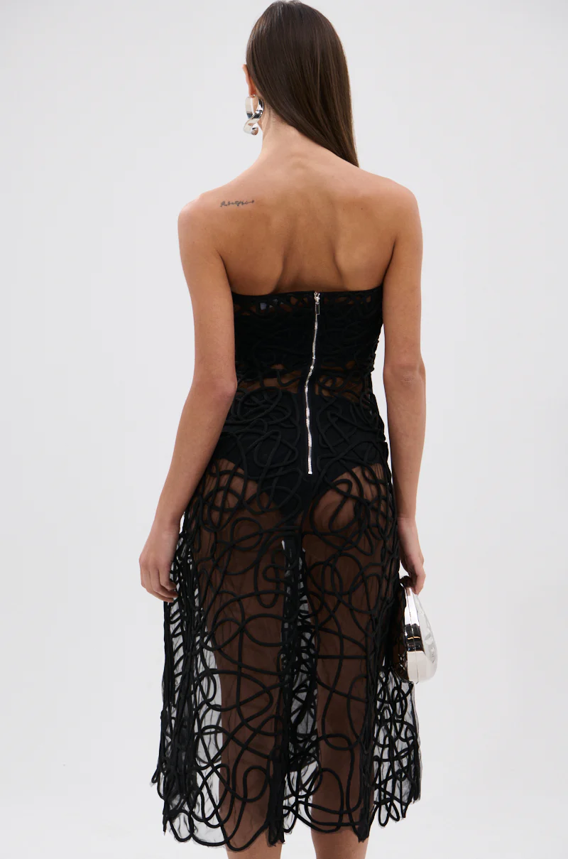 MAYRA ABSTRACT MIDI DRESS - Image 4