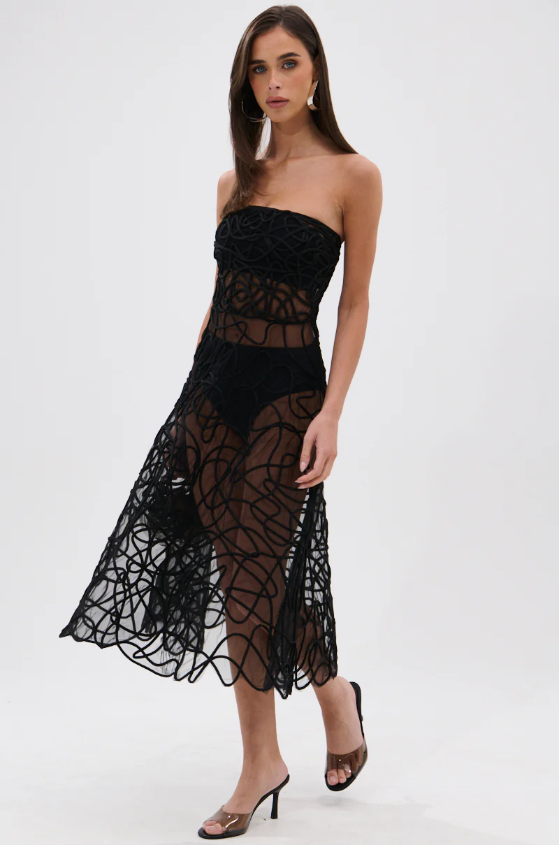 MAYRA ABSTRACT MIDI DRESS - Image 6