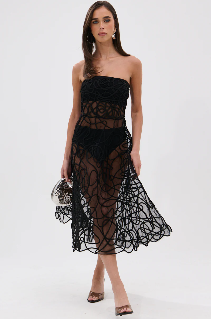 MAYRA ABSTRACT MIDI DRESS - Image 7