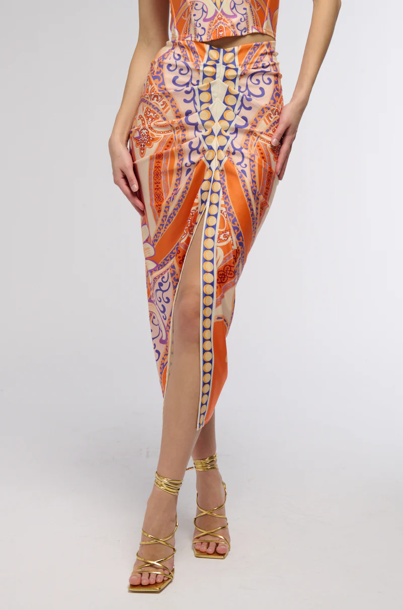 MEET AT SUNSET CORSET AND MIDI SKIRT MATCHING SET - Image 3
