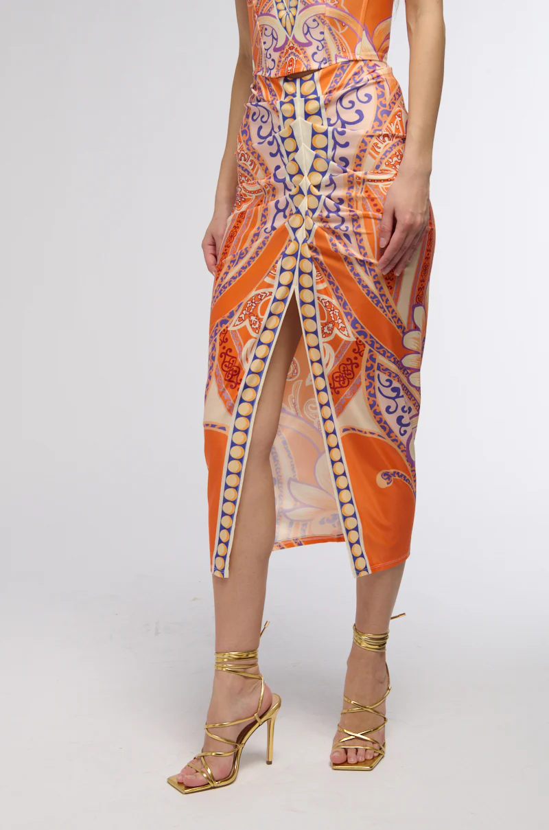 MEET AT SUNSET CORSET AND MIDI SKIRT MATCHING SET - Image 5