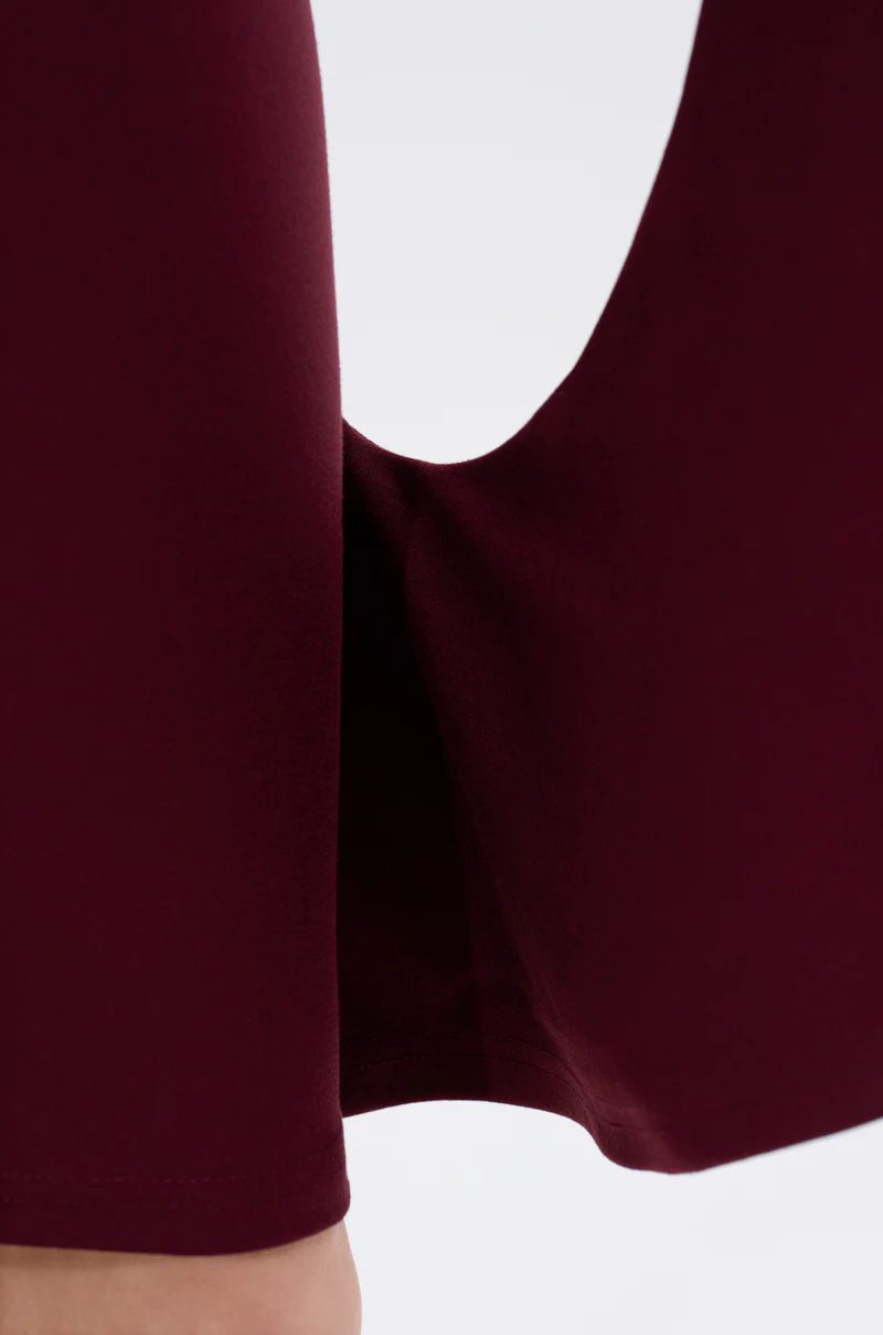 MEET ME IN THE BALLROOM MIDI DRESS IN BURGUNDY - Image 11