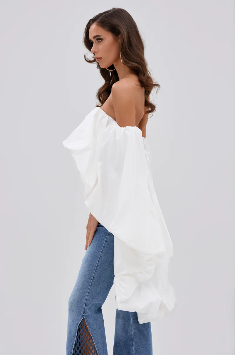 MELANI OFF THE SHOULDER HIGH LOW BLOUSE - Image 3