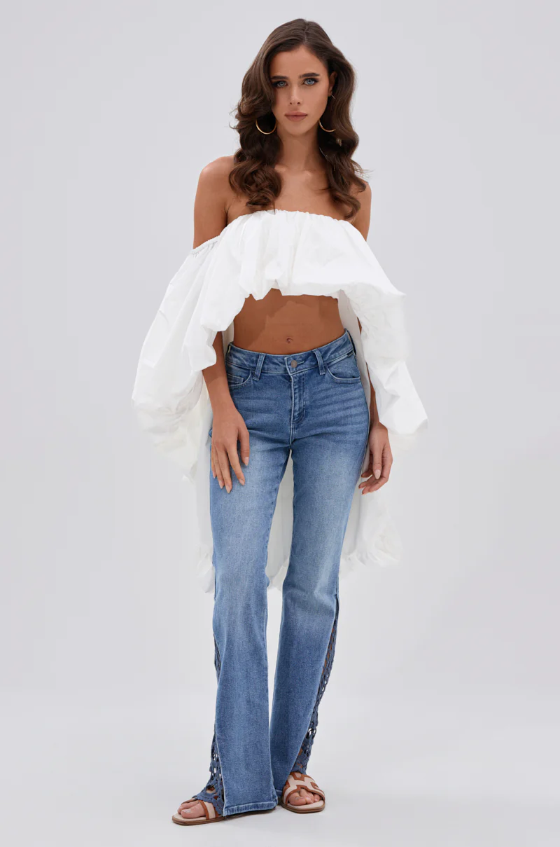 MELANI OFF THE SHOULDER HIGH LOW BLOUSE - Image 7