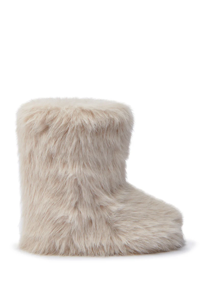 MELANIE BEIGE FURRY BOOTIE - Image 5