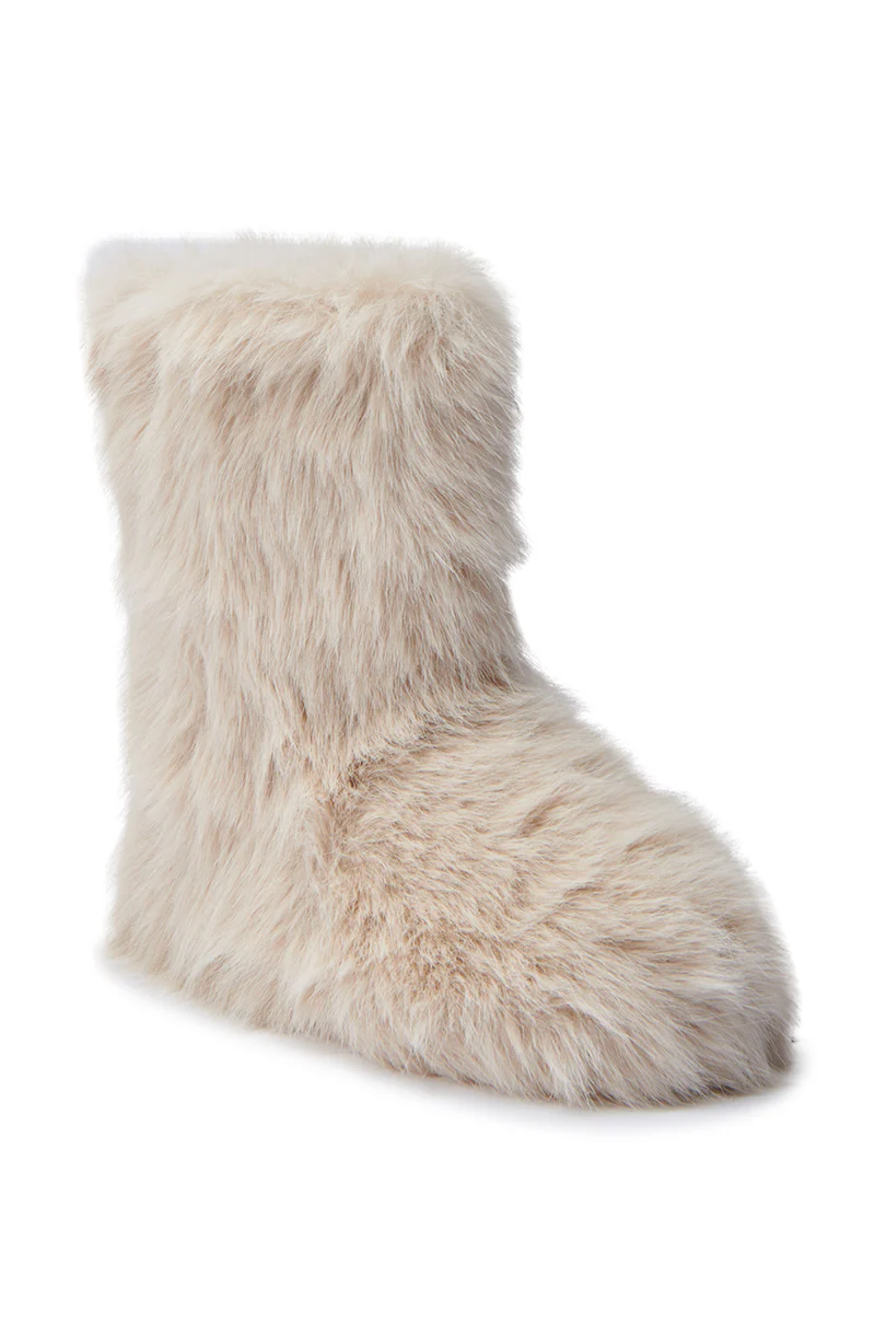 MELANIE BEIGE FURRY BOOTIE - Image 6