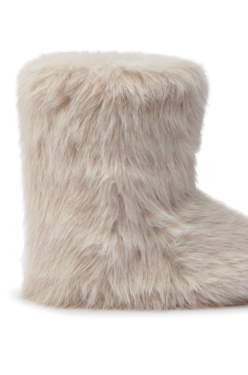 MELANIE BEIGE FURRY BOOTIE - Image 8