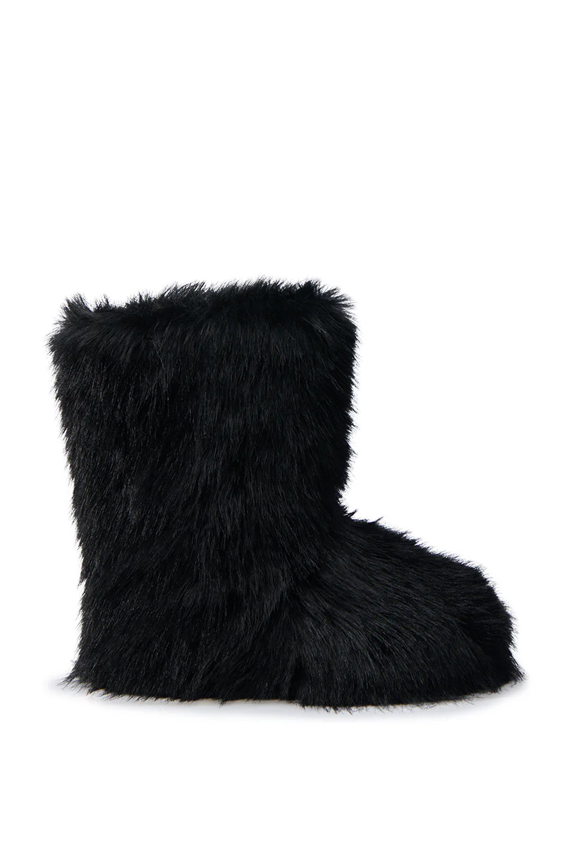 MELANIE BLACK FURRY BOOTIE - Image 5