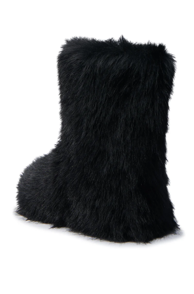 MELANIE BLACK FURRY BOOTIE - Image 7