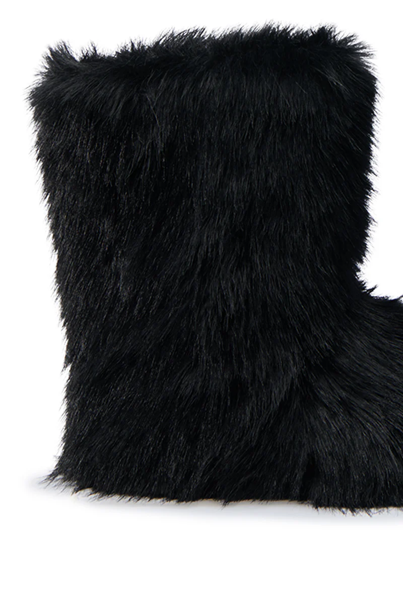 MELANIE BLACK FURRY BOOTIE - Image 8