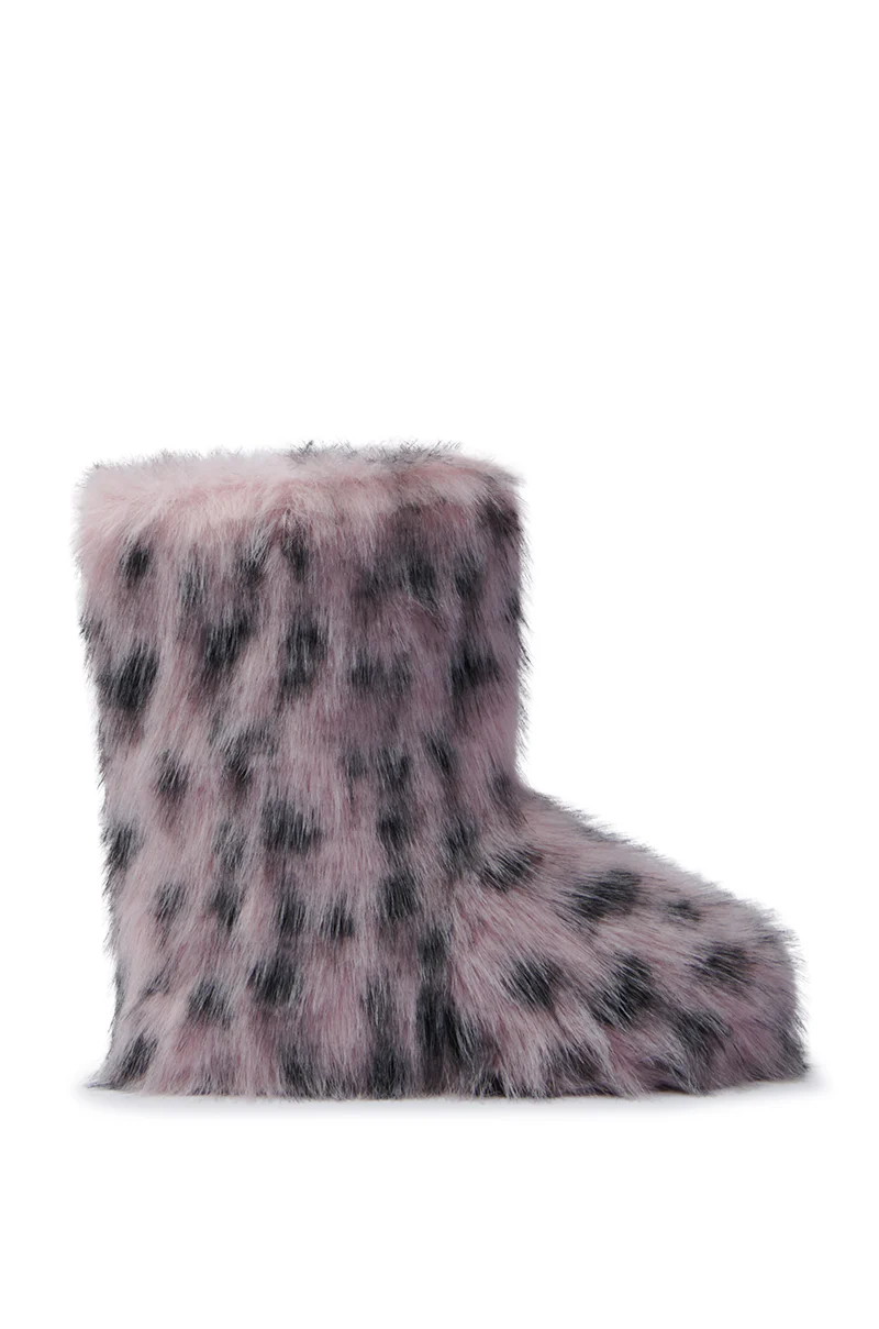 MELANIE PINK LEOPARD FURRY BOOTIE - Image 3
