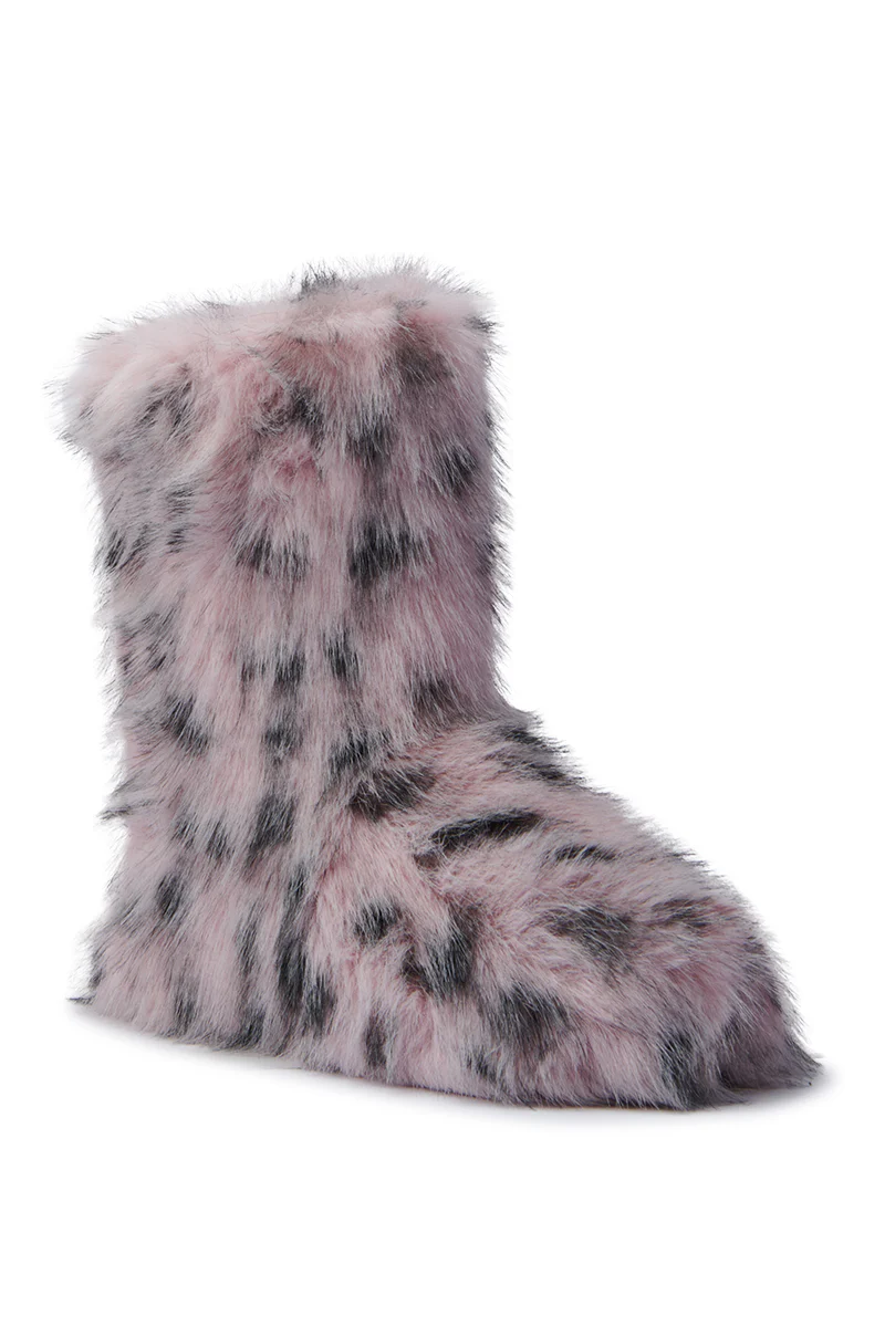 MELANIE PINK LEOPARD FURRY BOOTIE - Image 4