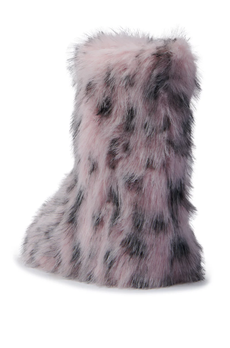 MELANIE PINK LEOPARD FURRY BOOTIE - Image 5