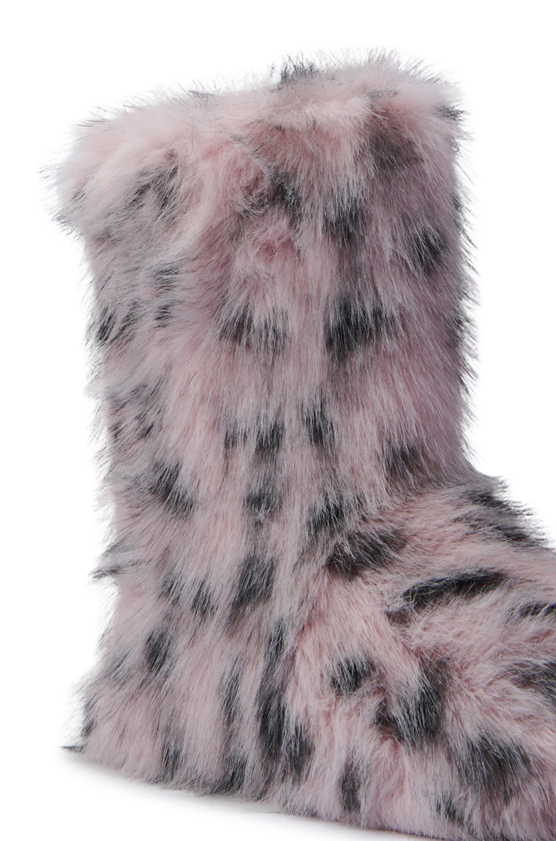 MELANIE PINK LEOPARD FURRY BOOTIE - Image 6