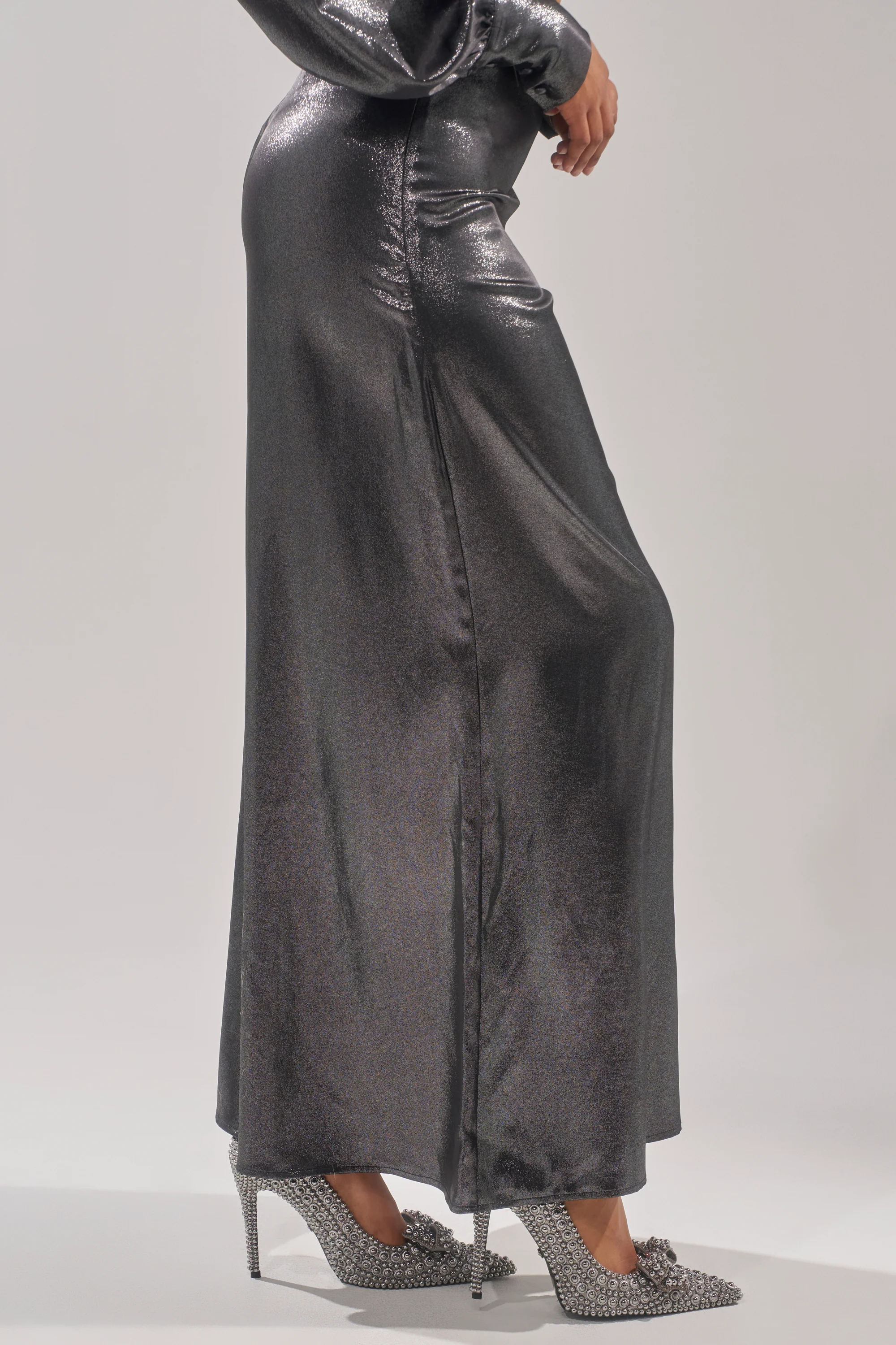 MELINIA METALLIC WIDE LEG PANT - Image 4