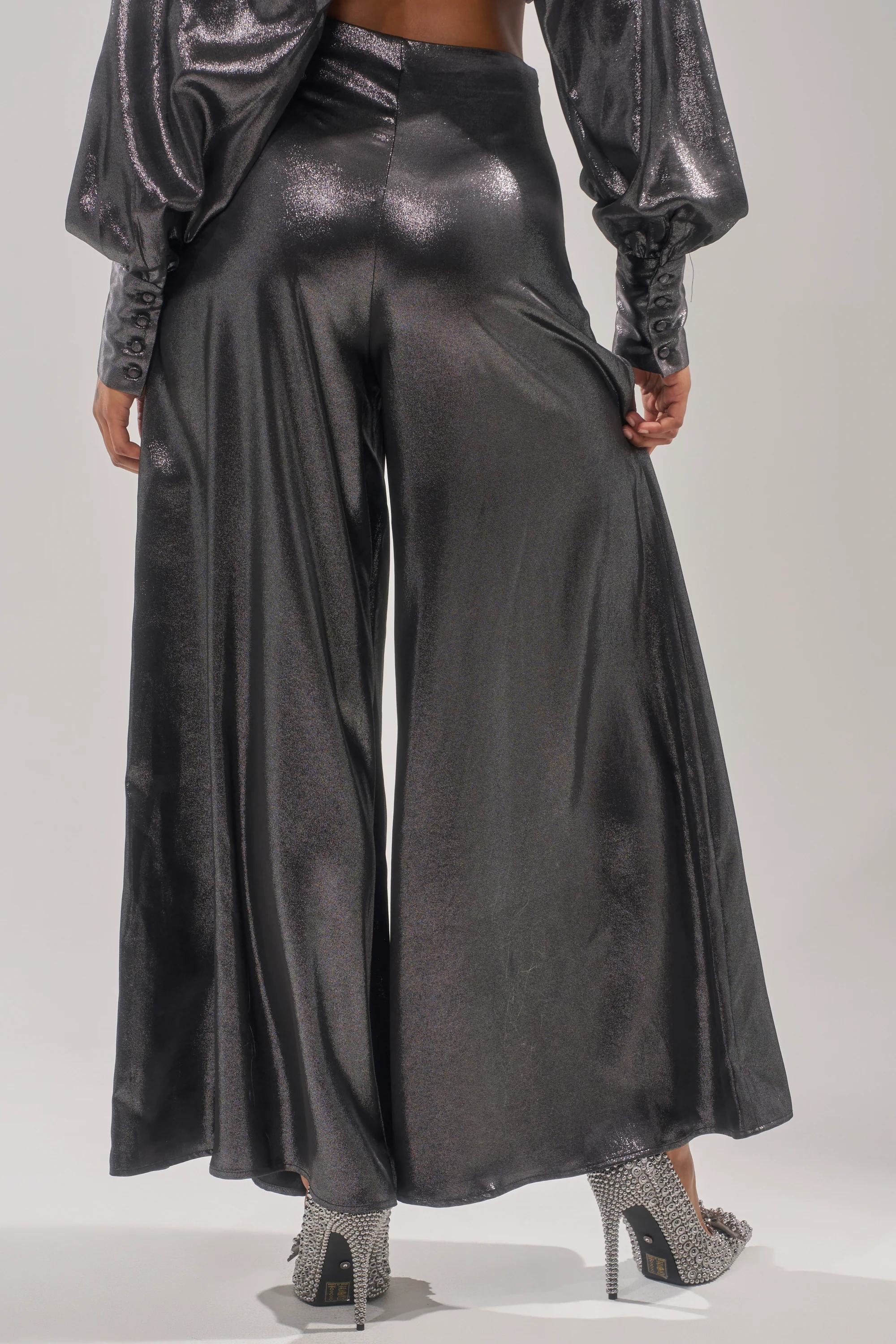 MELINIA METALLIC WIDE LEG PANT - Image 5