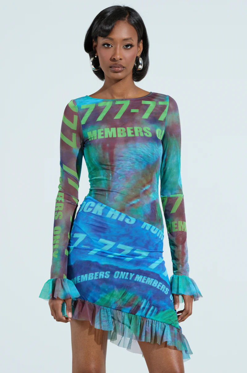 MEMBERS ONLY PRINTED MINI DRESS - Image 3
