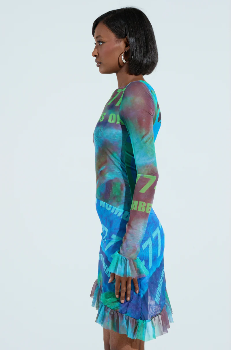 MEMBERS ONLY PRINTED MINI DRESS - Image 4