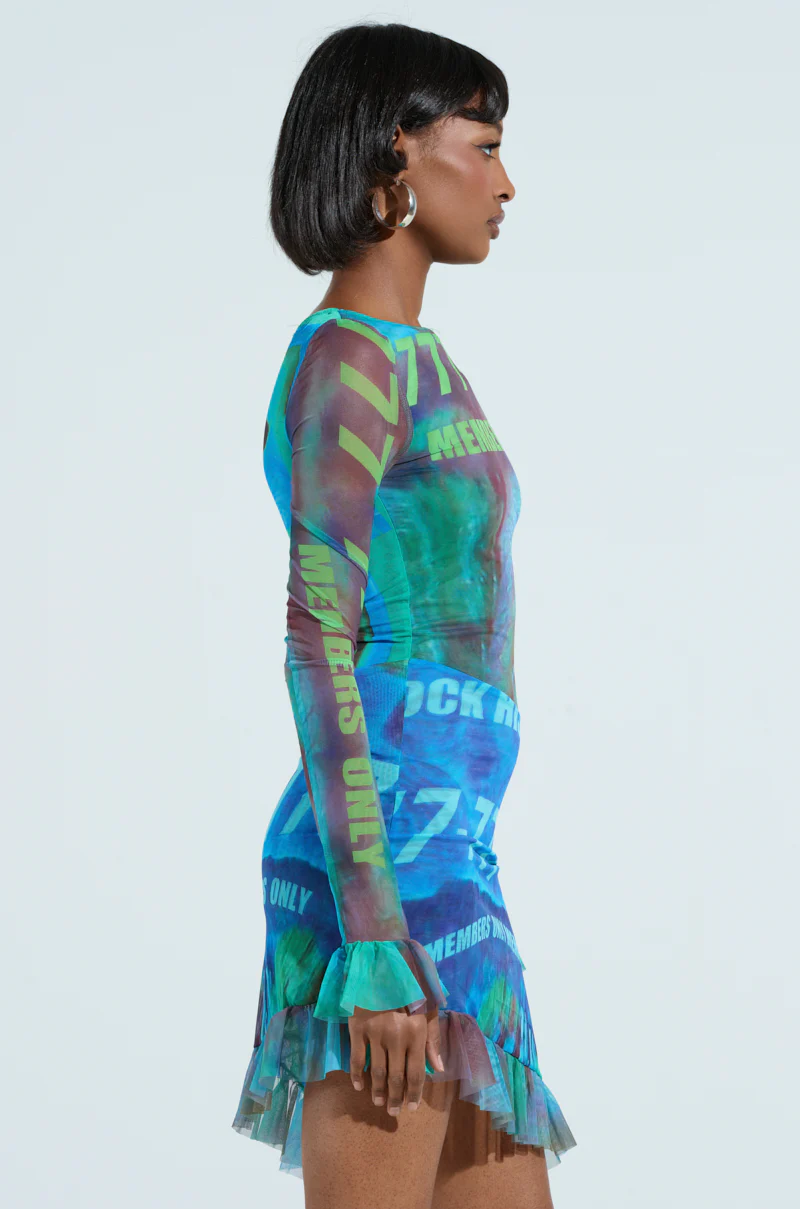 MEMBERS ONLY PRINTED MINI DRESS - Image 5
