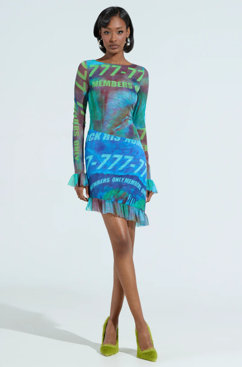 MEMBERS ONLY PRINTED MINI DRESS - Image 7