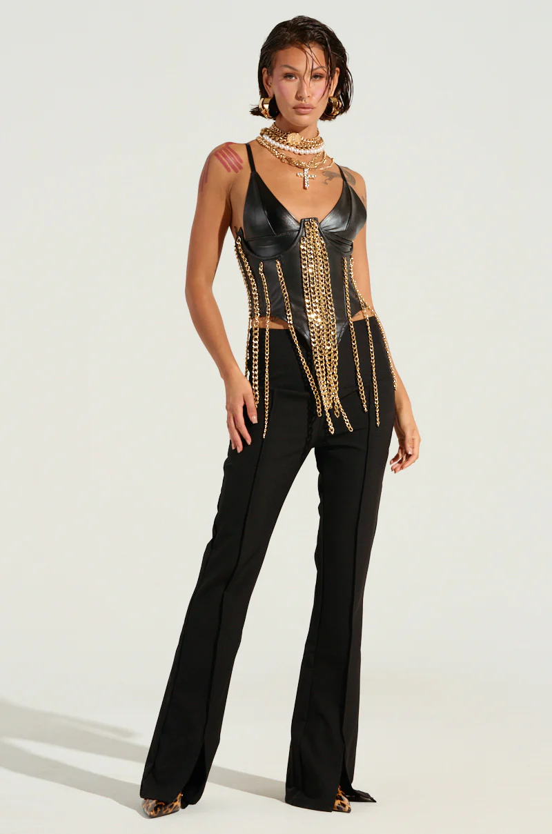 MEMORIES THAT LAST PANT WITH SLIT IN BLACK - Image 7