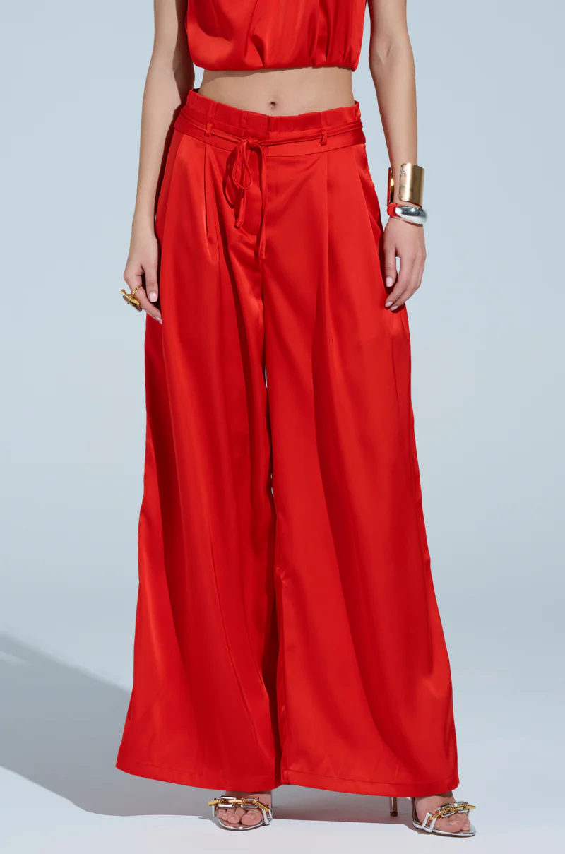 MEREDITH BLAKE SATIN WIDE LEG PANT - Image 2