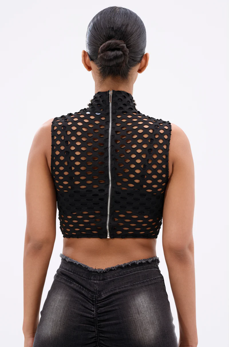 METAL ORB DISTRESSED SLEEVELESS TOP - Image 4