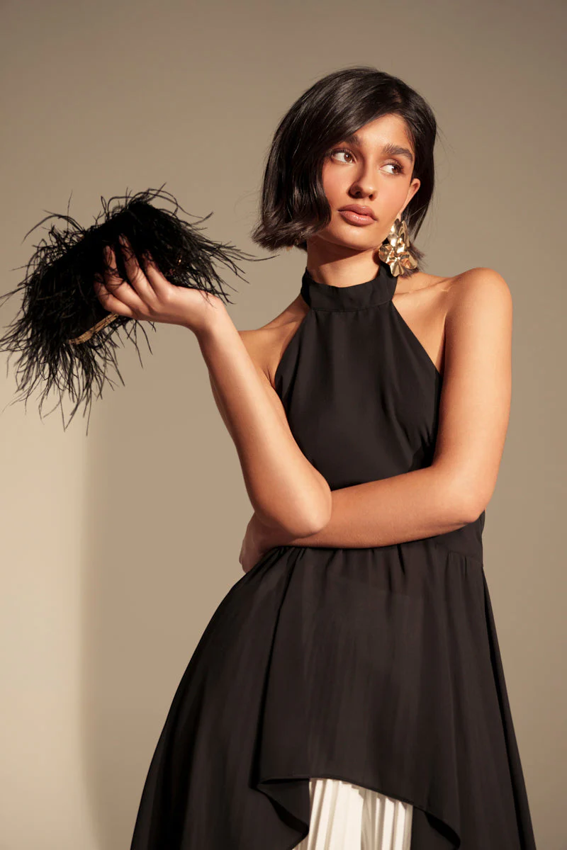 MIDNIGHT IN PARIS FEATHER CLUTCH - Image 2