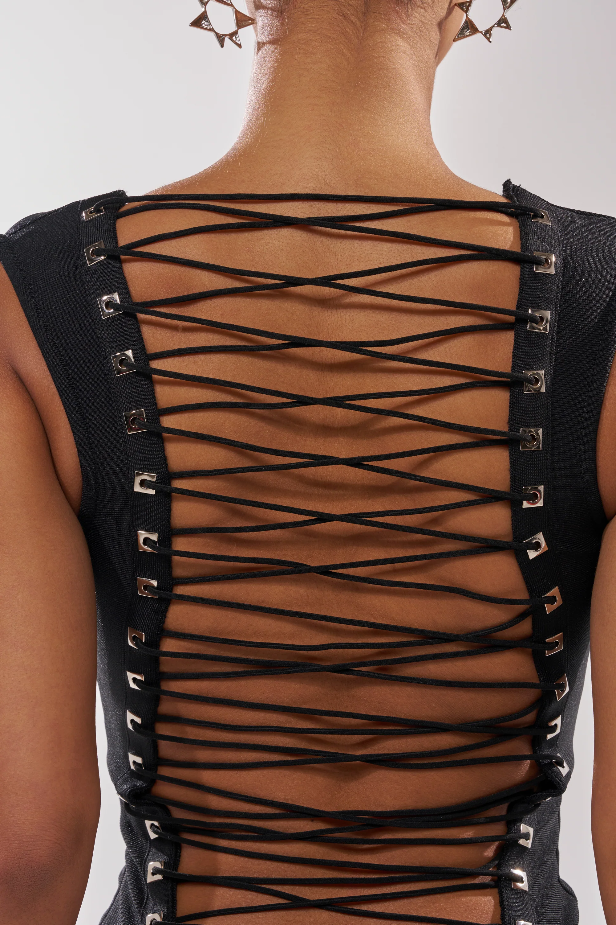 MIDNIGHT LACES CORSET MIDI DRESS - Image 8