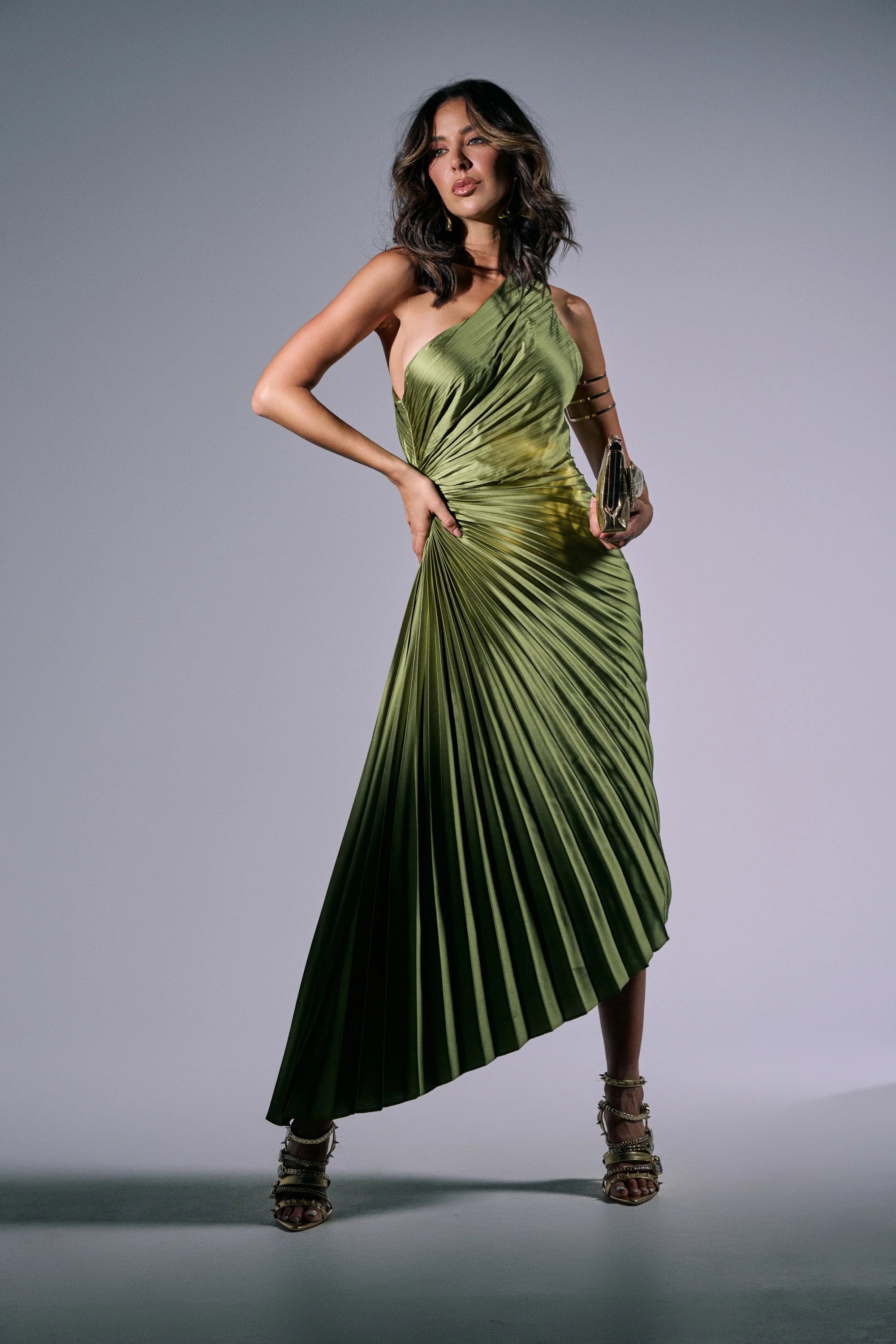 MIDNIGHT MAVEN SLEEVELESS MAXI DRESS IN GREEN - Image 3