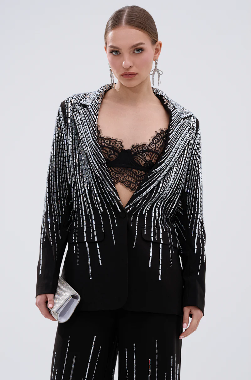 MILA EMBELLISHED BLAZER IN BLACK - Image 2