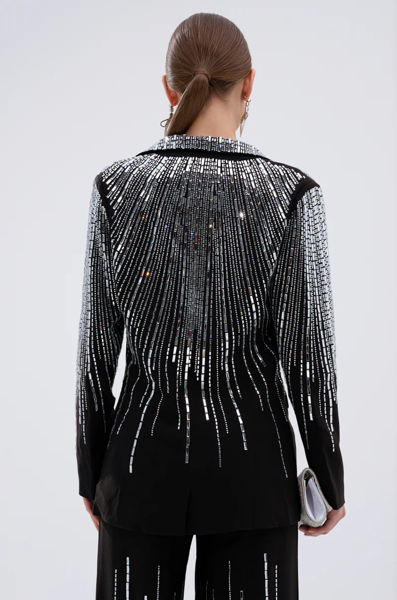 MILA EMBELLISHED BLAZER IN BLACK - Image 4