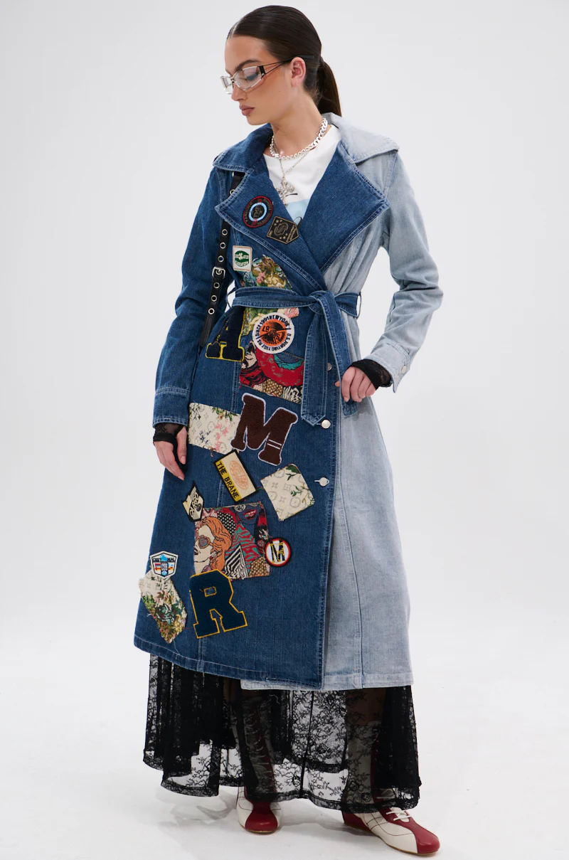 MILA PATCH DENIM TRENCH - Image 2