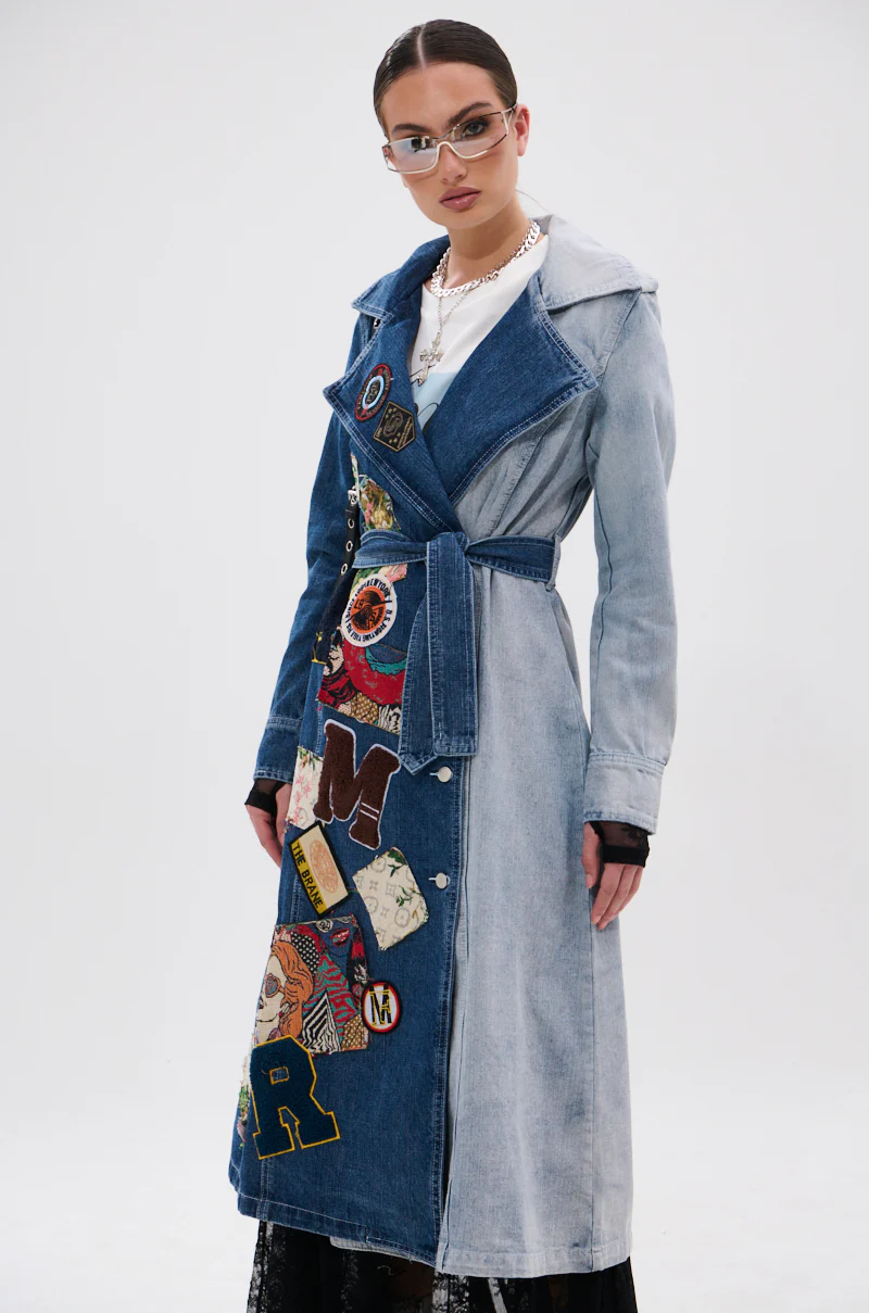 MILA PATCH DENIM TRENCH - Image 3