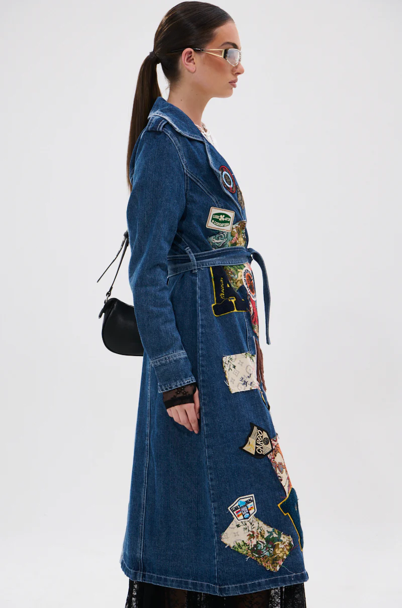 MILA PATCH DENIM TRENCH - Image 5