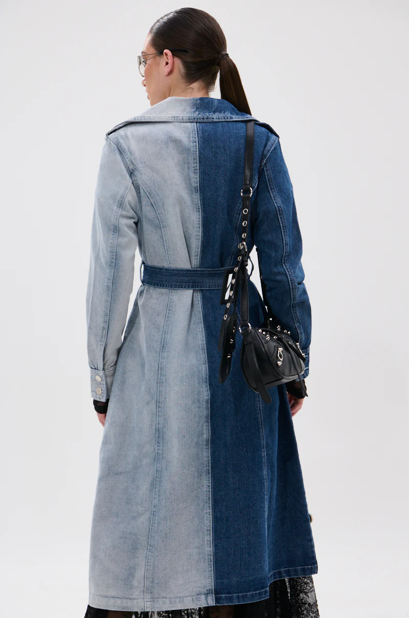 MILA PATCH DENIM TRENCH - Image 6