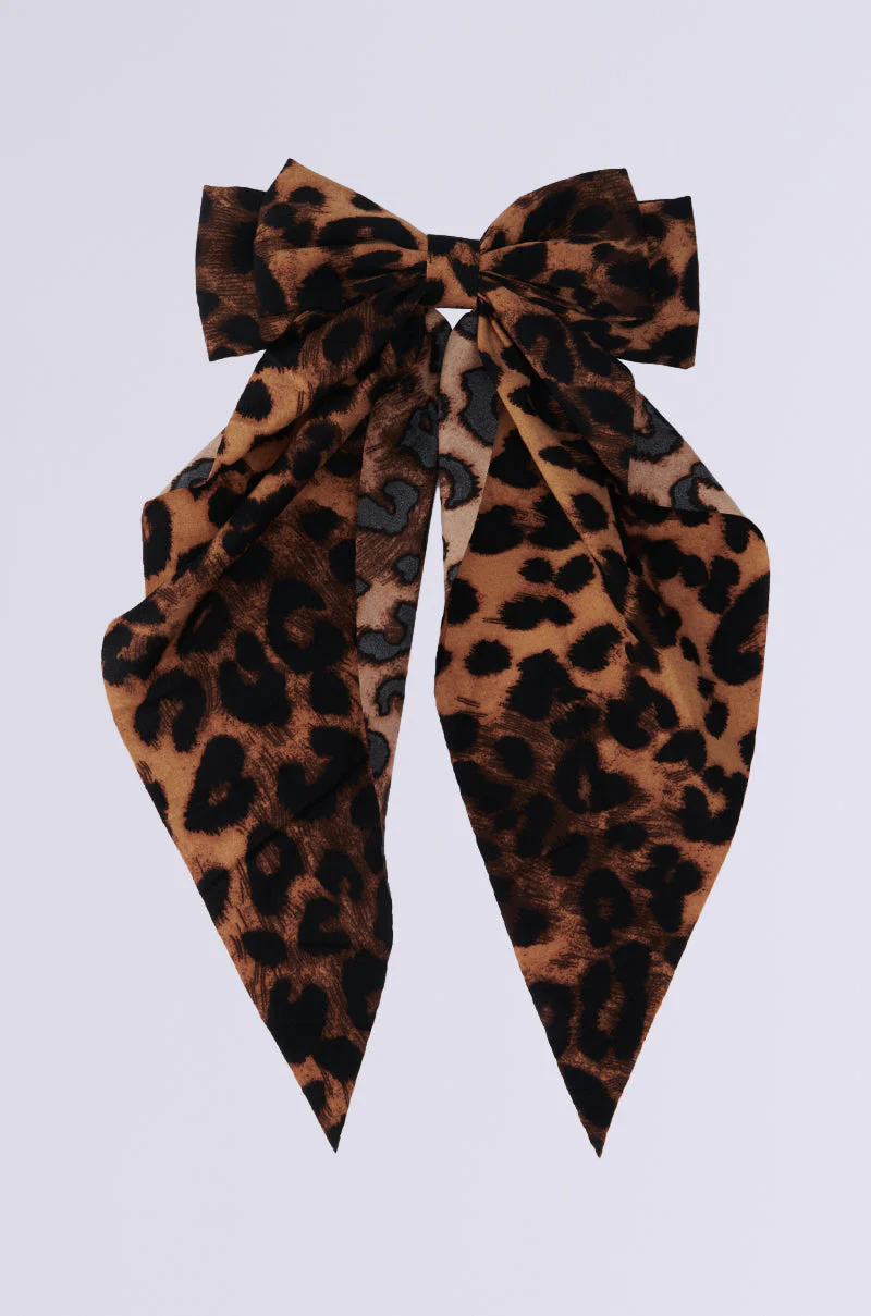 MILANO CHEETAH HAIR BOW - Image 2