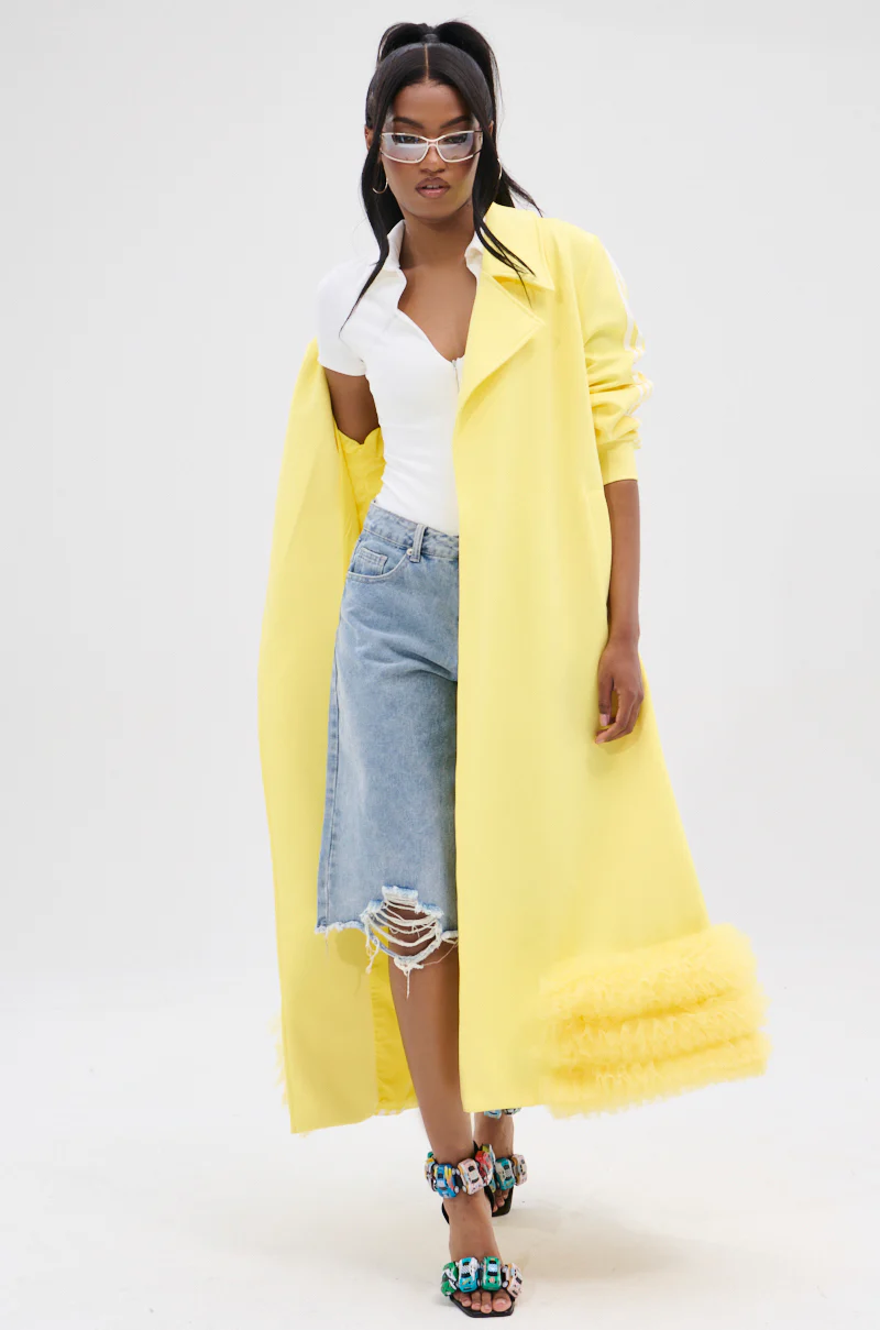 MIMOSA TULLE TRIM TRENCH - Image 4