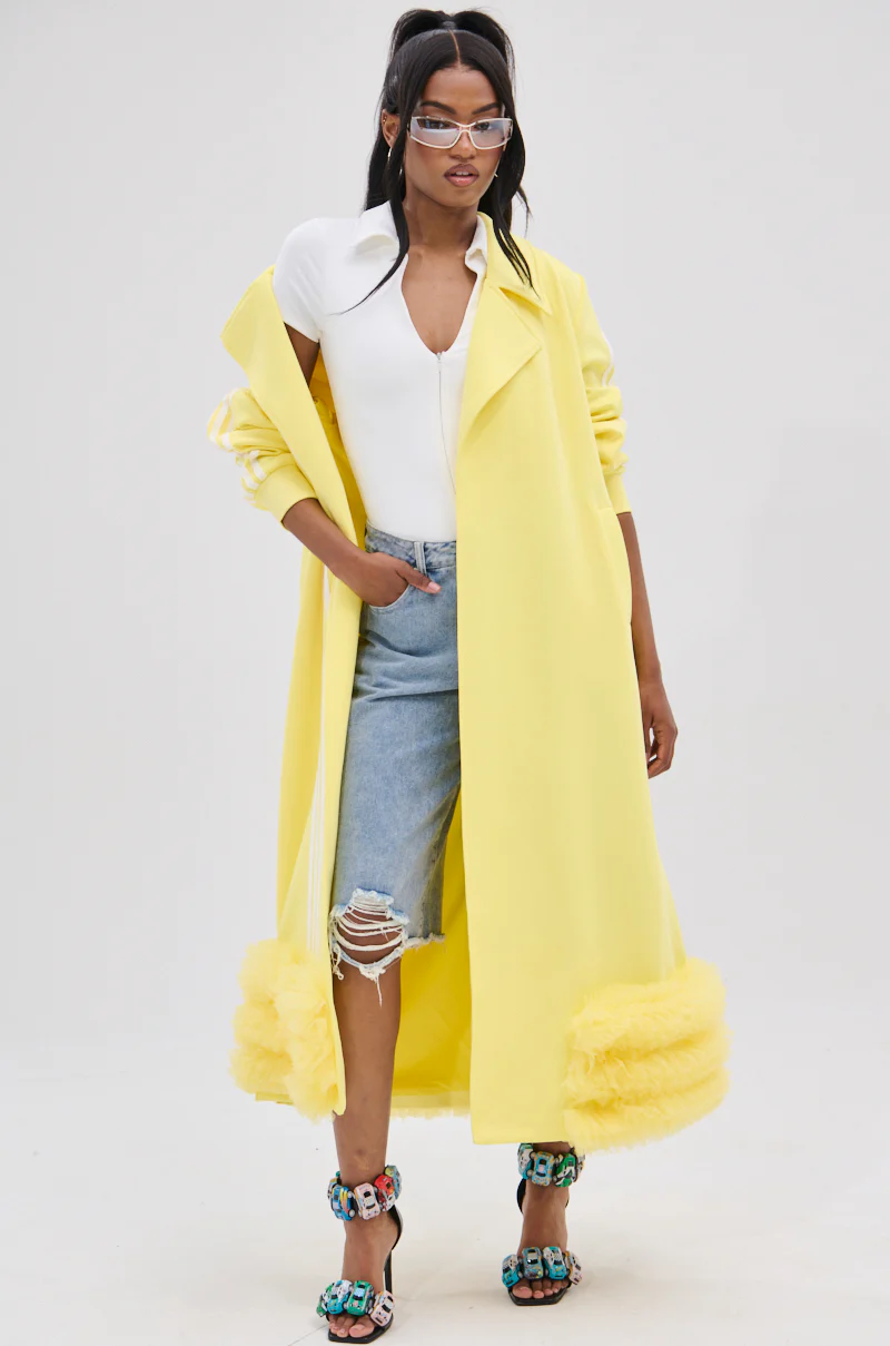 MIMOSA TULLE TRIM TRENCH - Image 5