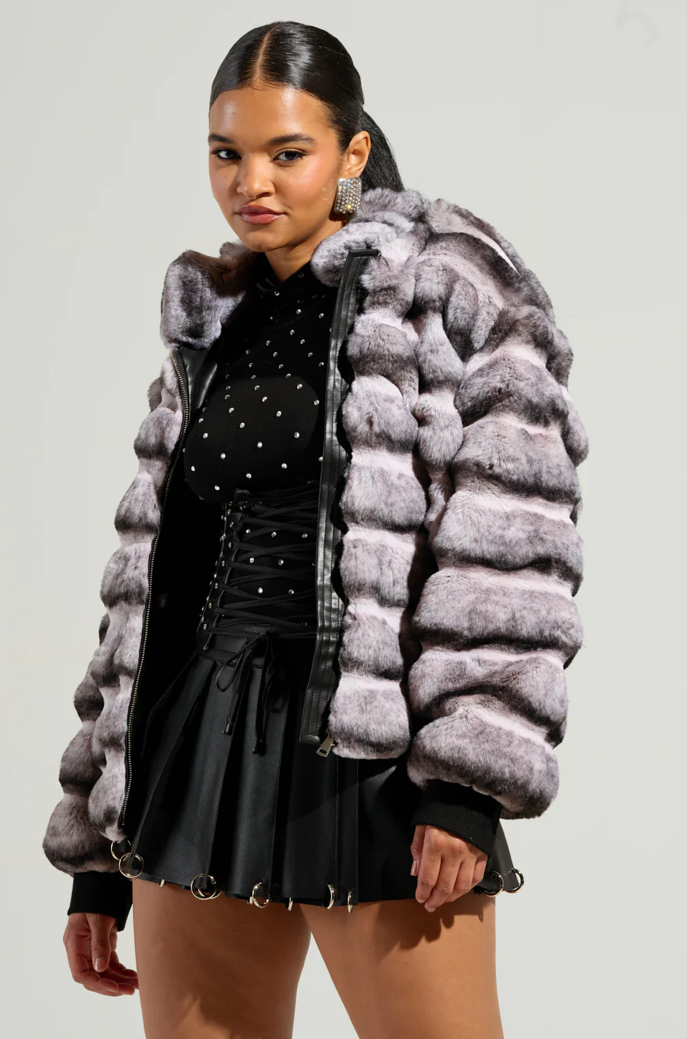 MINA FAUX FUR BOMBER - Image 2