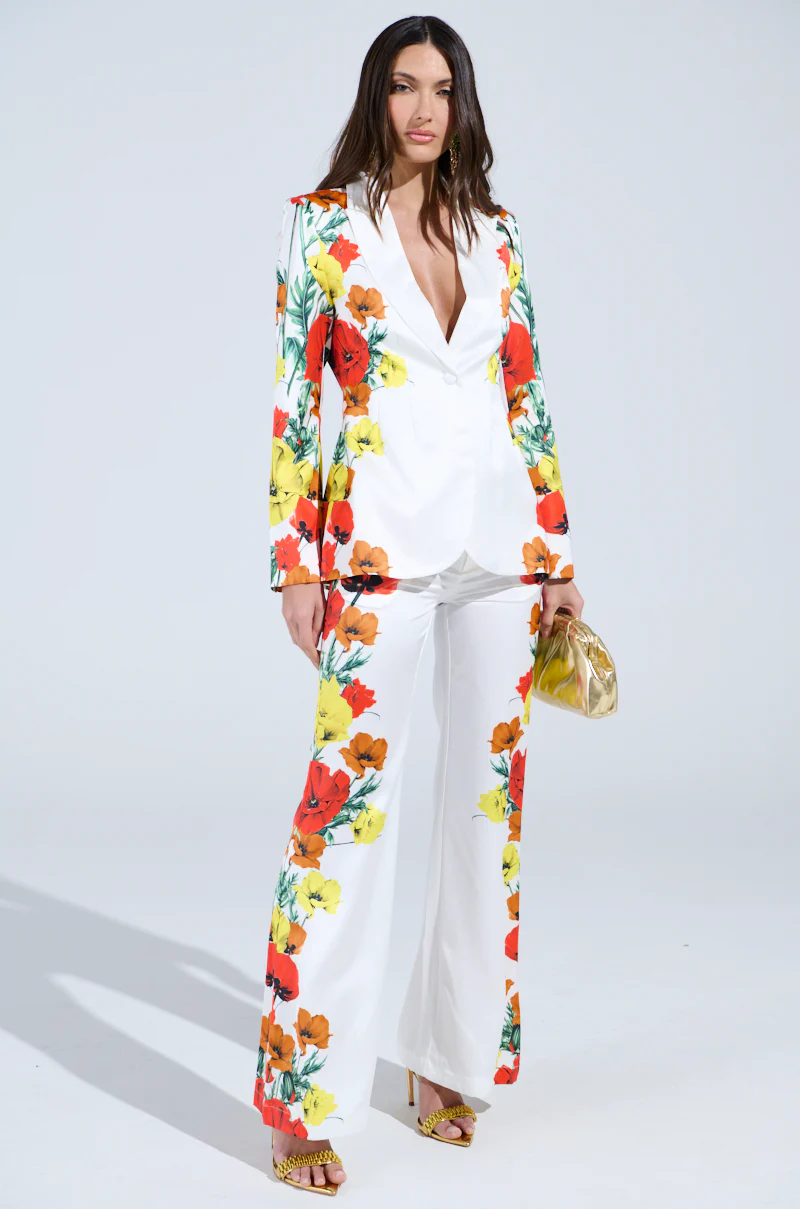 MIND MY OWN FLORAL SATIN BLAZER - Image 6