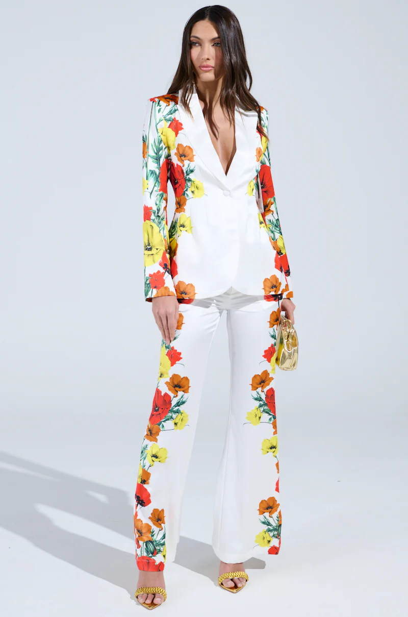MIND MY OWN FLORAL SATIN TROUSERS - Image 9