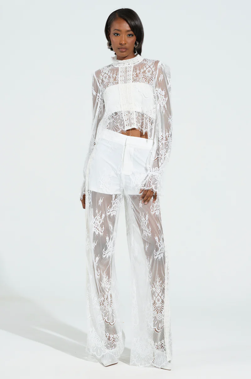 MISS ME YET LACE TROUSER