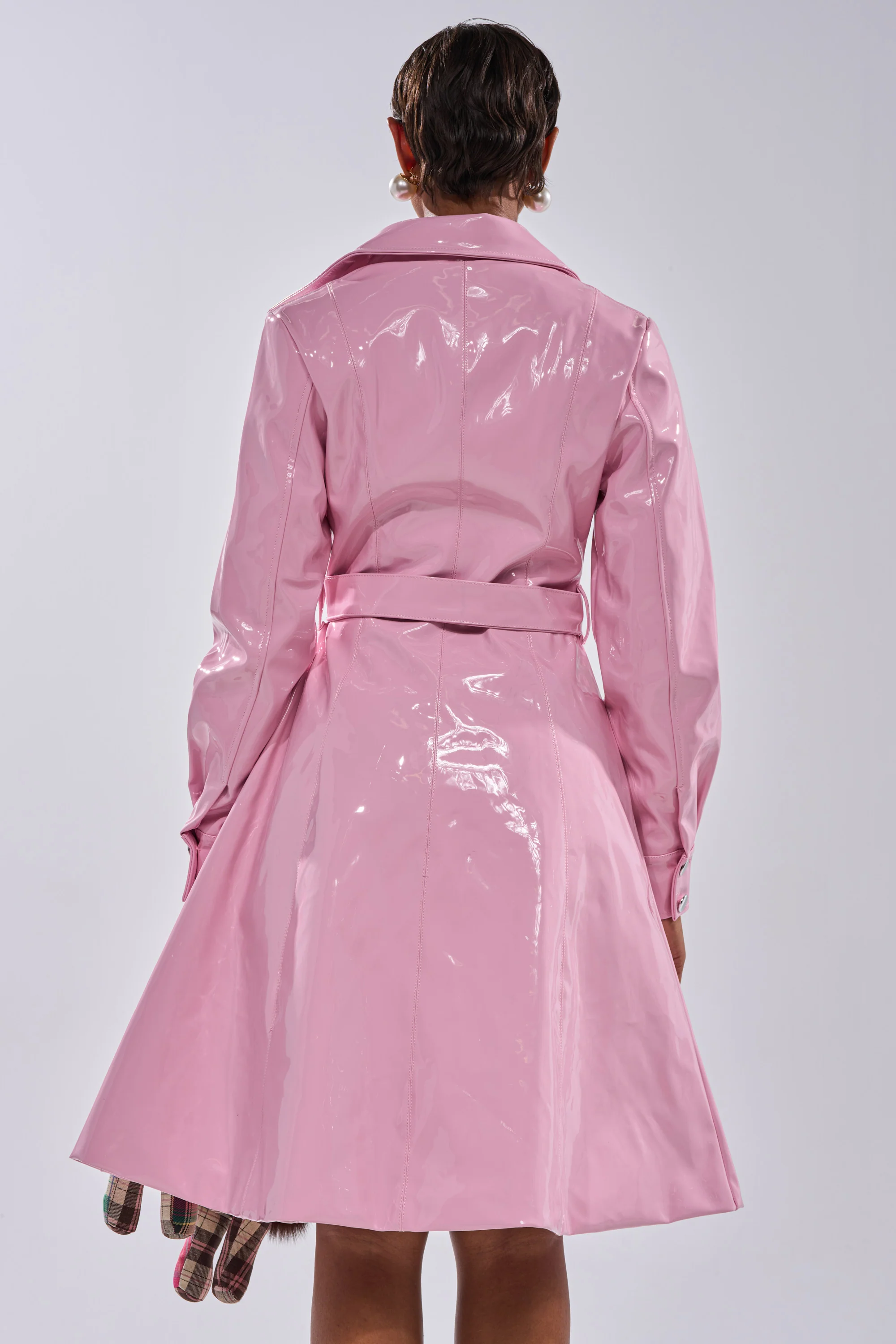 MITICA PATENT TRENCH IN BUBBLEGUM PINK - Image 6