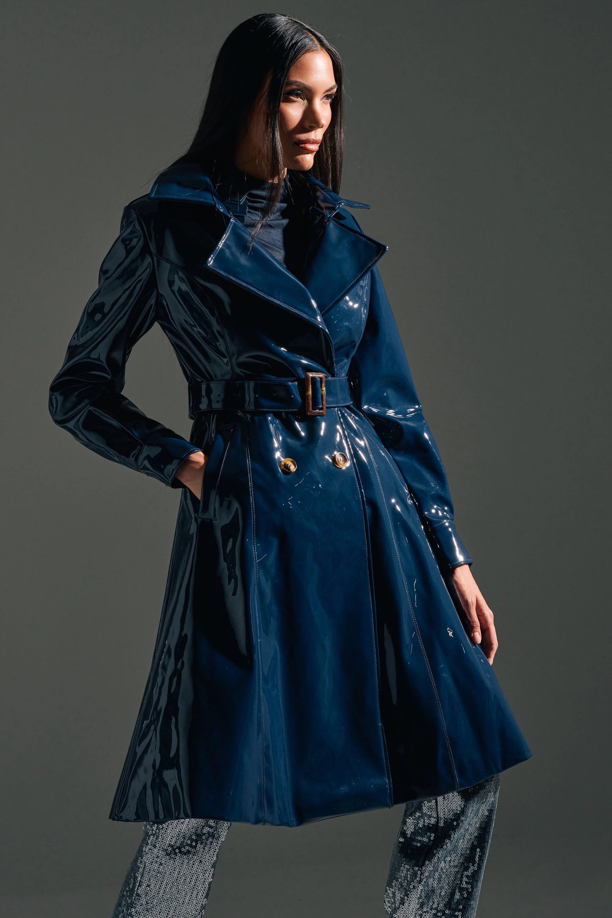MITICA PATENT TRENCH IN NAVY - Image 2
