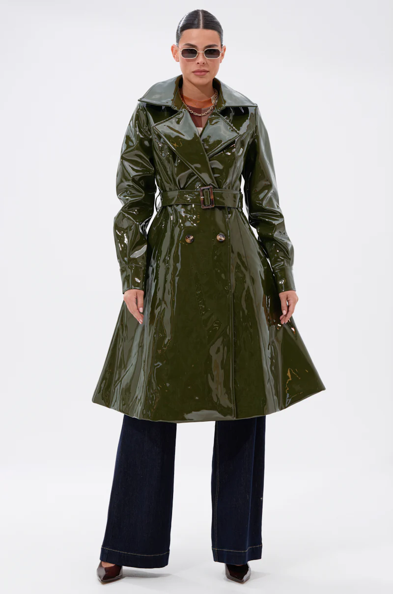 MITICA PATENT TRENCH IN OLIVE - Image 6