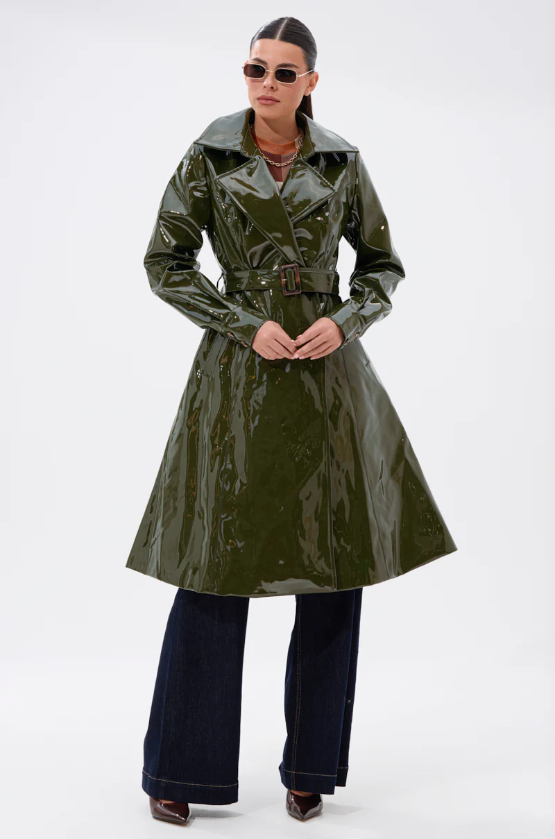 MITICA PATENT TRENCH IN OLIVE - Image 7